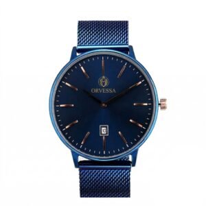 Orvessa 8303 Men’s All-Blue Stainless Steel Watch - Blue - 42mm Analog Quartz